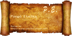 Pongó Etelka névjegykártya