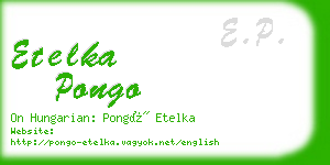 etelka pongo business card